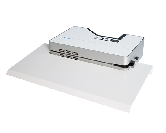 Work table D 541 - Supports (smaller) products when using the Audion D 541, Audion's most compact continuous sealer. The work table provides support during the sealing and ensures equal sealing performance of all packs.
