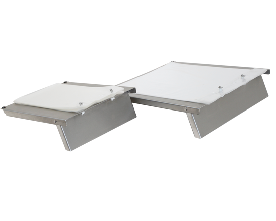 Work table for GPS - Stainless steel work table for the Audion GPS heat sealer. Available for the 200 and 300 version in short or standard sized version. Allows you to place your items and bag at the same height as the sealing bar to work more easier and efficient. 