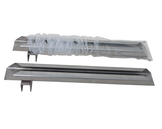 Scivoli di riempimento per Pandyno - La Pandyno funziona con uno scivolo di riempimento ricoperto di film tubolare. Gli scivoli sono disponibili in diverse dimensioni a seconda delle dimensioni del prodotto da confezionare e della larghezza della pellicola tubolare.