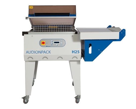 Audionpack H25 - Pour les produits plus imposants, l'Audionpack H25 s'impose comme le grand frère du H20. Sa longueur de soudure de 560 mm permet d'encapsuler aisément des objets encombrants. Mariant technologies de pointe et conception astucieuse, il garantit un emballage parfait à chaque cycle.