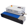 D 545 Bandsealer - The D 545 bandsealer is a flexible continuous bandsealer available in both vertical and horizontal design. Made in Germany, standing for high quality and durability. This band sealer has a temperature controller with a digital readout and includes an automatic cool down function. The integrated conveyor belt is adjustable accommodating larger products. The throughput speed of 10 meters/minute make the D 545 ideal for implementation in medium-duty packaging in food and non-food. 