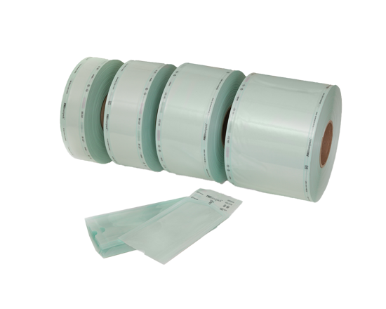 Medische buisfolie - Audion papieren buisfolie voor medische verpakking.  Dit laminaat op rol is gemaakt van transparante folie en papier, zodat de inhoud van elke zak duidelijk zichtbaar is. Geschikt voor stoomsterilisatie.
