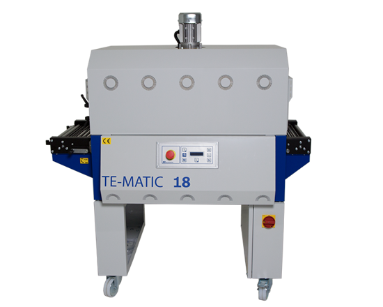 Tunnel de rétraction TM 18 - Le tunnel de rétraction est utilisé pour rétracter des matériaux tels que les films polyoléfines, polyéthylène ou autres préalablement scellés autour d'un produit. C'est un élément clé pour obtenir une présentation premium de votre produit avec une haute transparence. De plus, il garantit une protection supplémentaire de votre marchandise pendant le transport.
